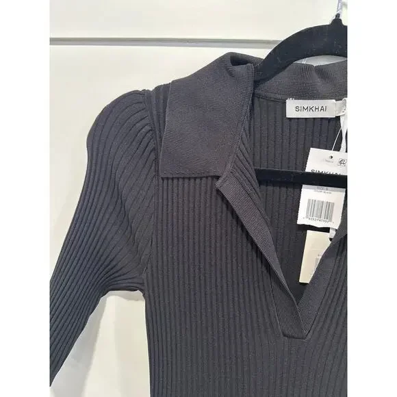 NWT Simkhai Signature Patricia Knit Ribbed Dress Size S - Picture 2 of 7